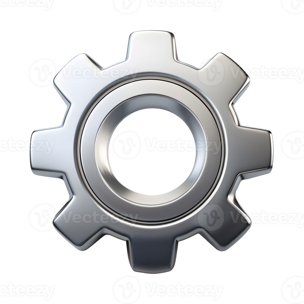 Settings Gear Mechanism Icon on Transparent Background png