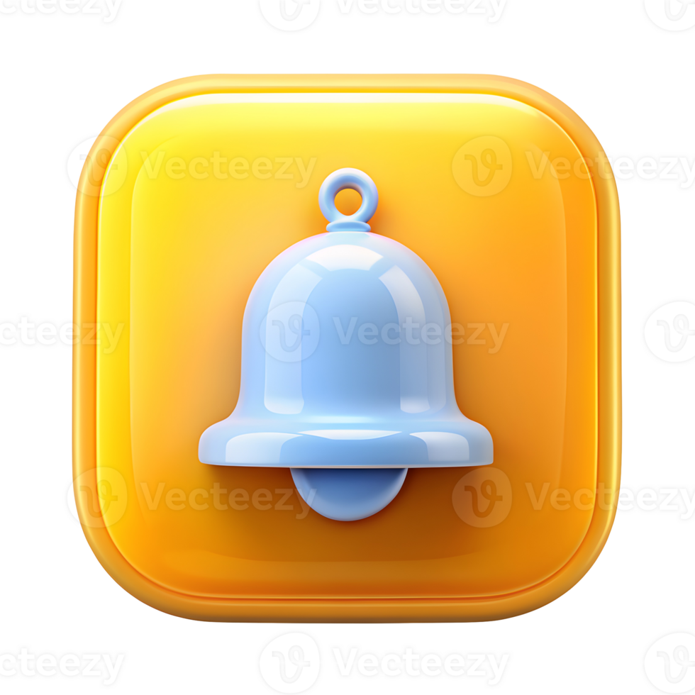 Alert Notification Bell Icon on Transparent Background png