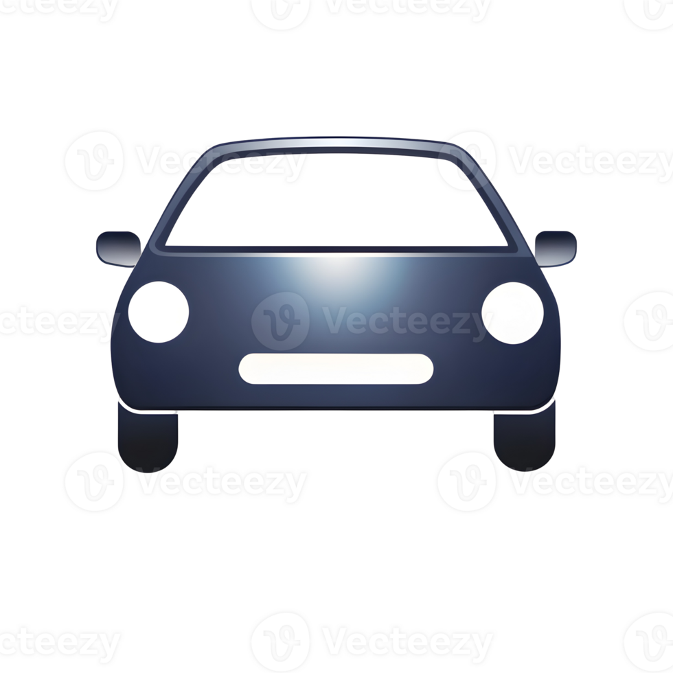 Modern Car Silhouette Icon on Transparent Background png