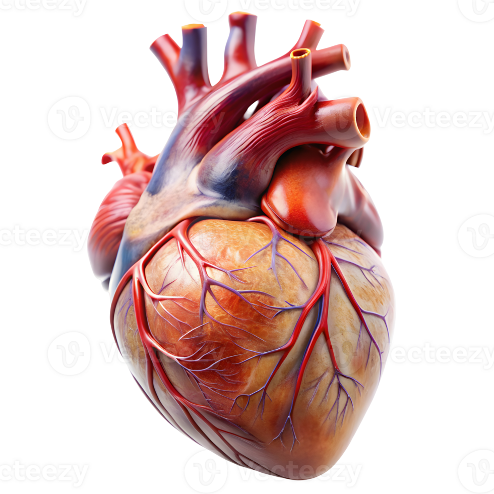 anatomisch Mensch Herz auf transparent Hintergrund png