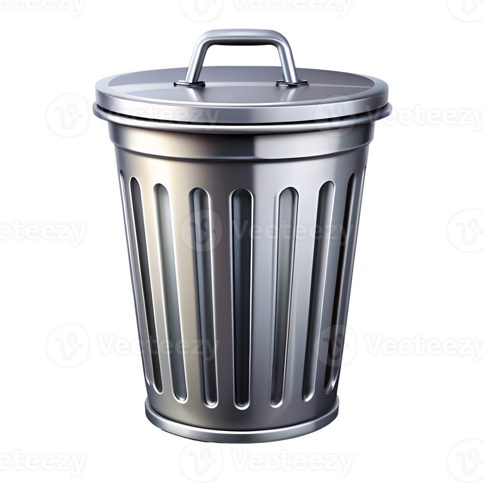 Public Trash Bin Icon on Transparent Background png