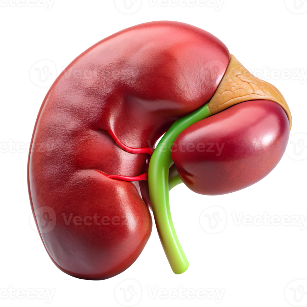 Anatomical Spleen Organ Isolated on a Transparent Background png
