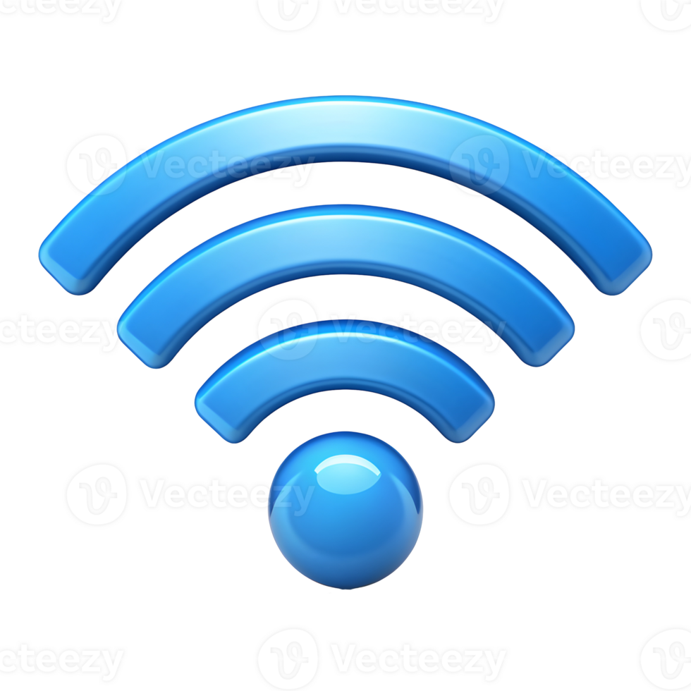 Strong Wifi Signal Icon on Transparent Background png