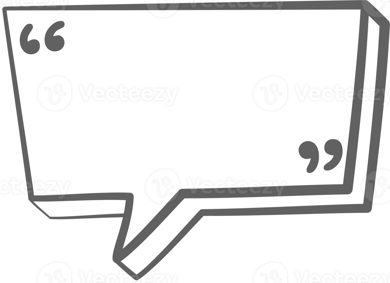 3d black and white color speech bubble balloon with quotation marks, icon sticker memo keyword planner text box banner png