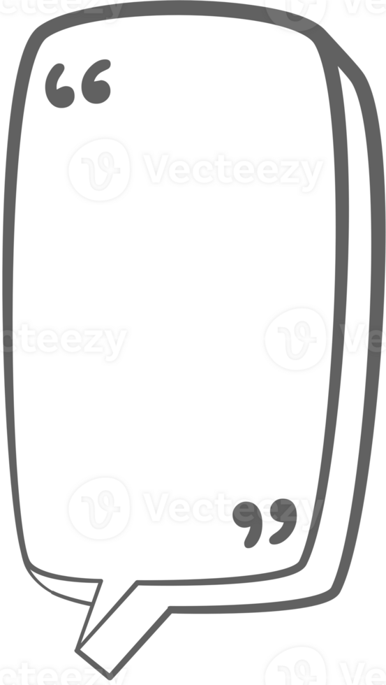 3d black and white color speech bubble balloon with quotation marks, icon sticker memo keyword planner text box banner png