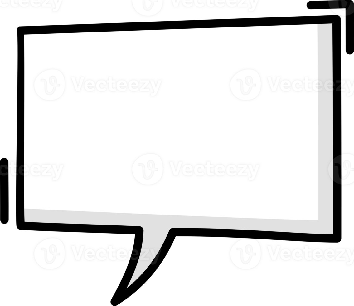 Black and white color speech bubble balloon, icon sticker memo keyword planner text box banner png