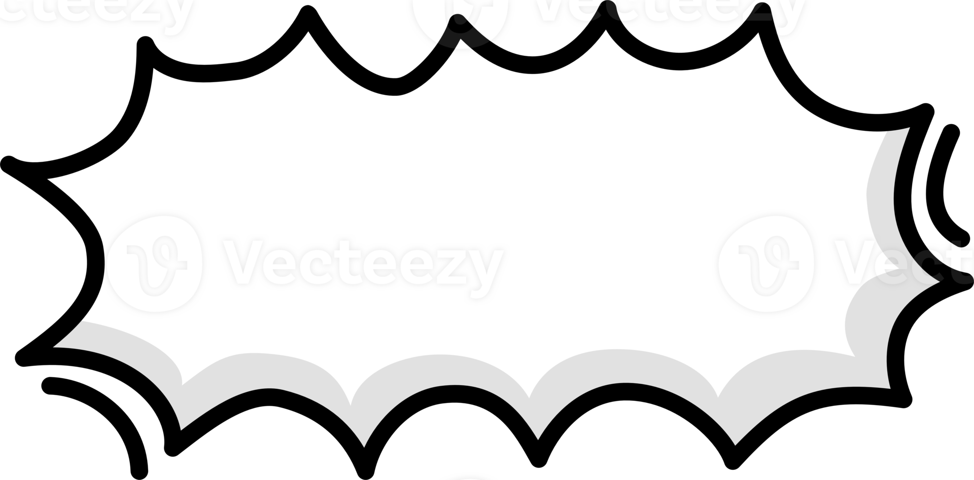 Black and white color speech bubble balloon, icon sticker memo keyword planner text box banner png