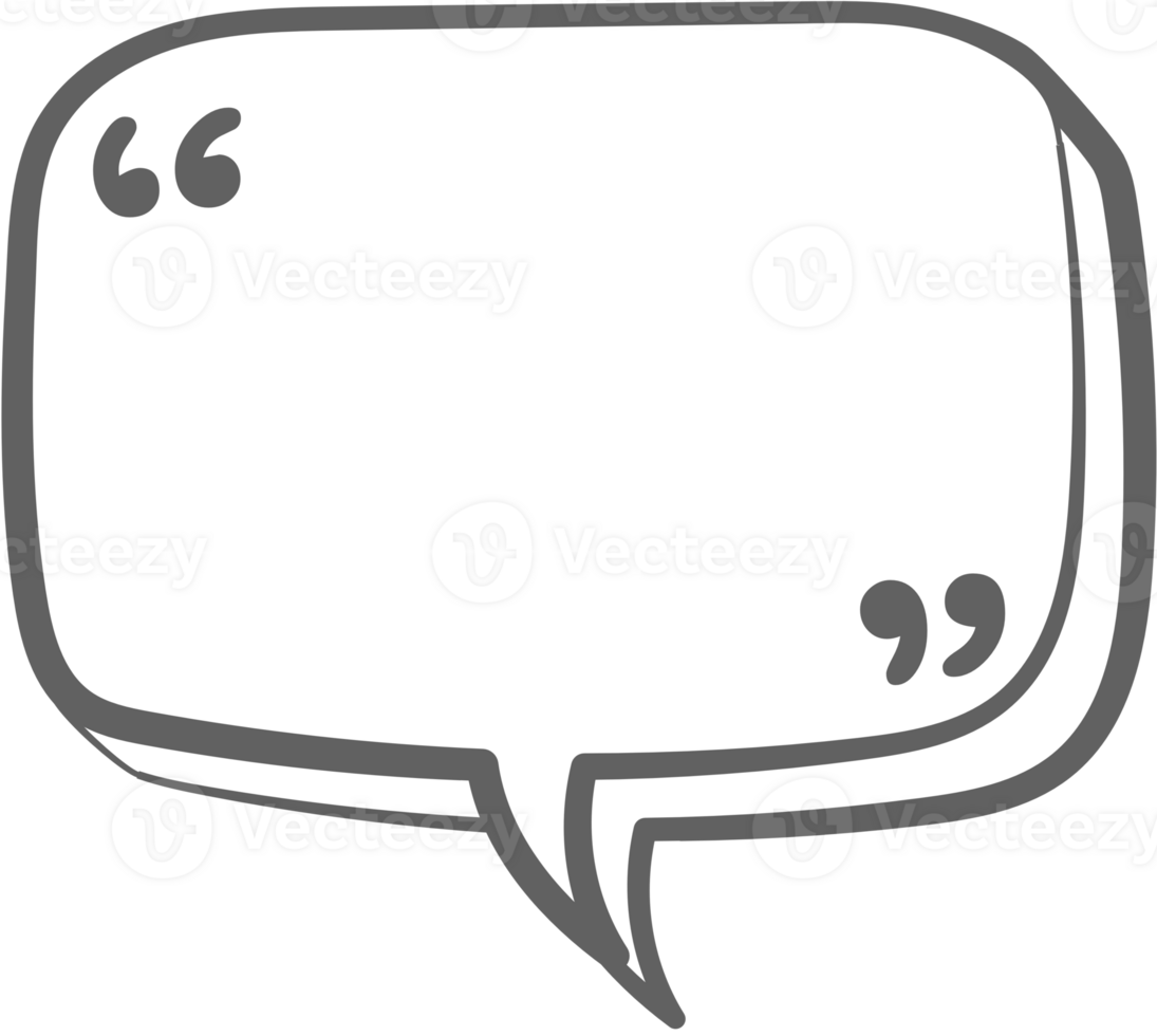 3d black and white color speech bubble balloon with quotation marks, icon sticker memo keyword planner text box banner png