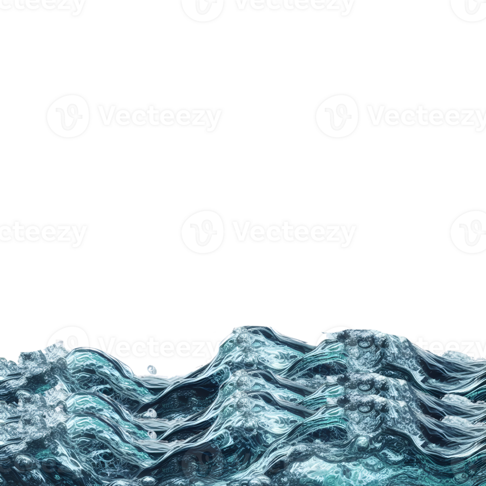 water ocean waves on transparent background png