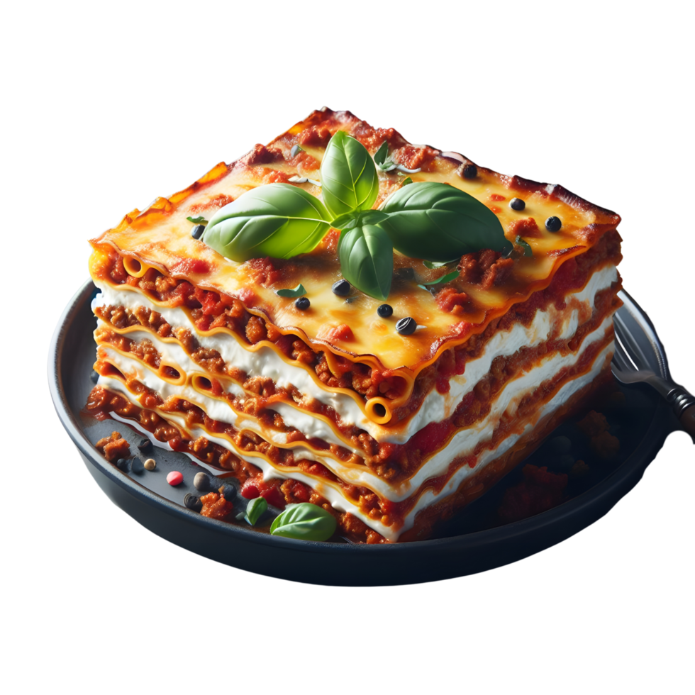 lasagna on transparent background png