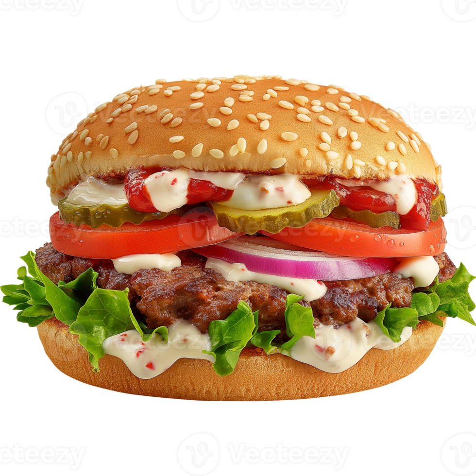 Hamburger - Shawarma Burger Isolated on Transparent Background png