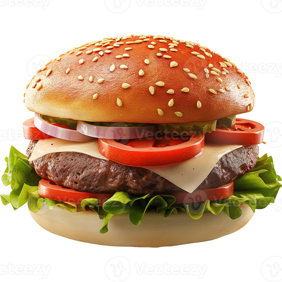 Burger - Muffaletta Burger Isolated on Transparent Background png