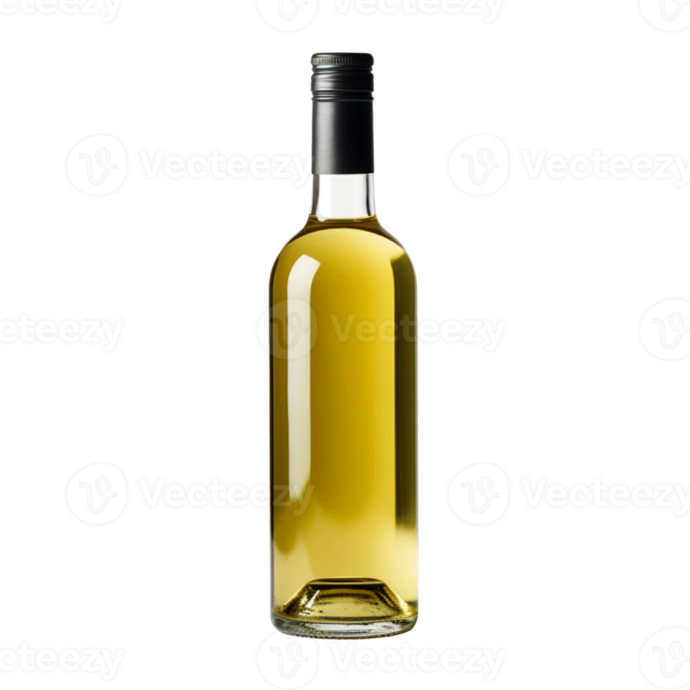 a bottle of white wine isolated on transparent background png