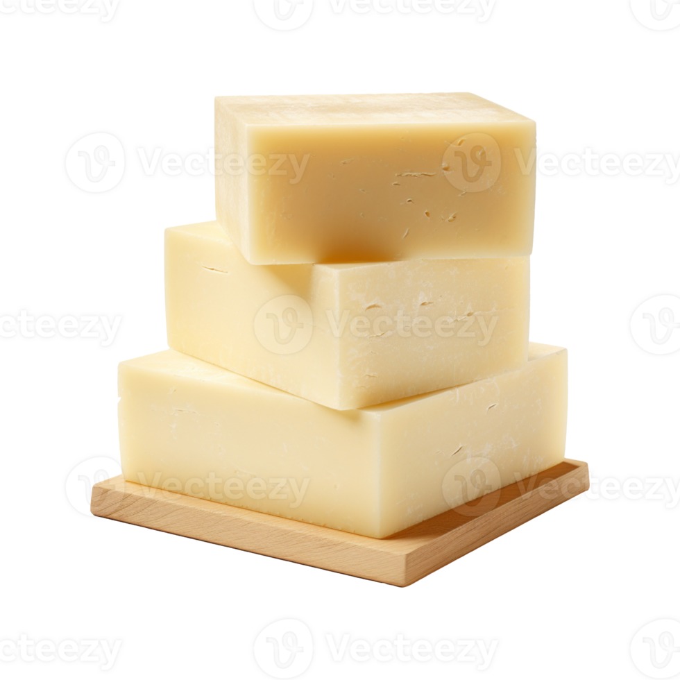 A block of fresh parmesan cheese isolated on transparent background png