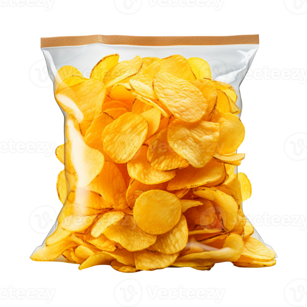 a bag of chips isolated on transparent background png