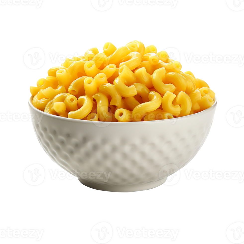 A bowl of mac and cheese isolated on transparent background png