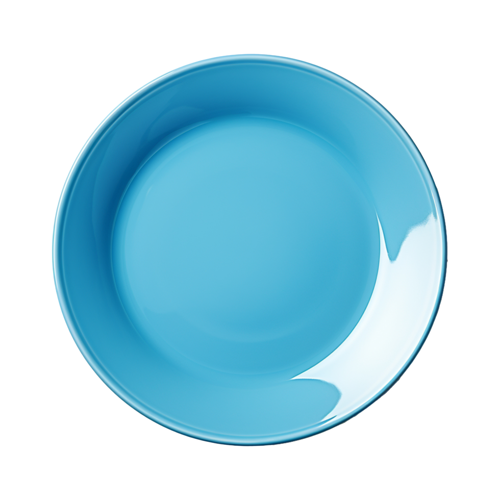 A blue plate top view isolated on transparent background 44812554 PNG