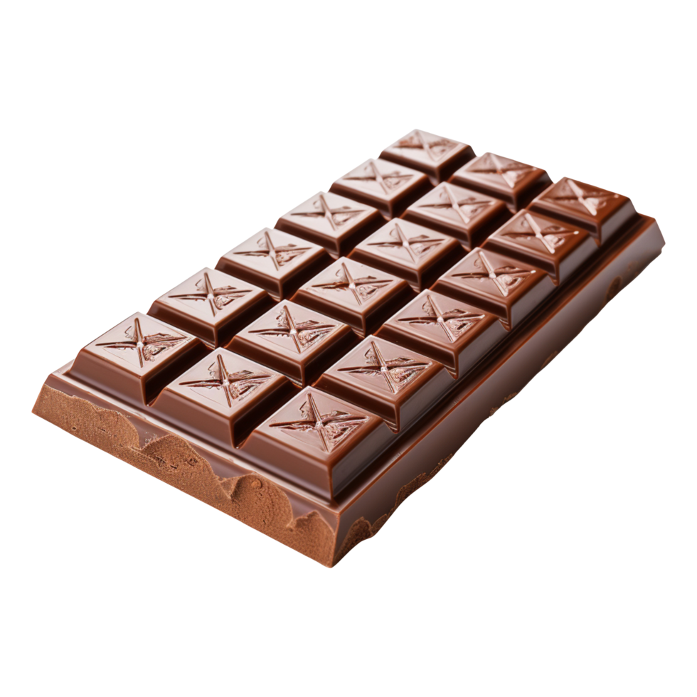 een groot lekker chocola bar geïsoleerd Aan transparant achtergrond png