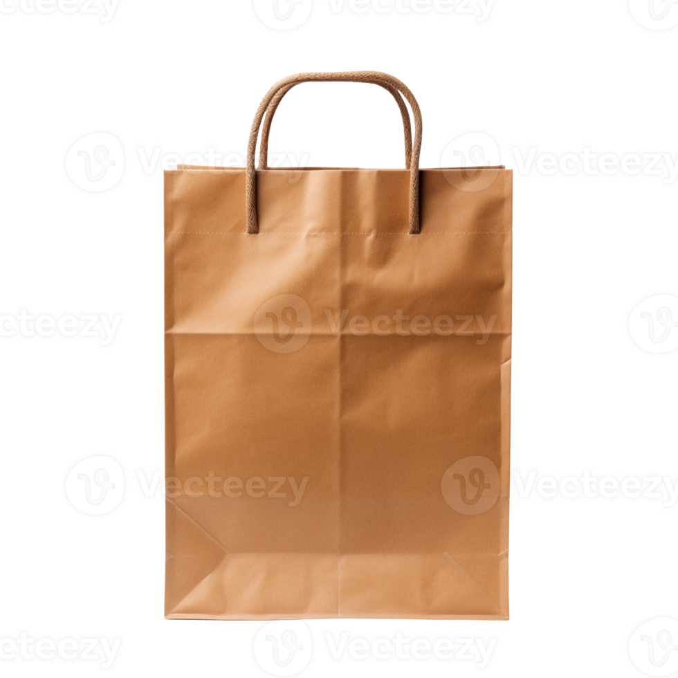 A Brown paper bag isolated on transparent background png