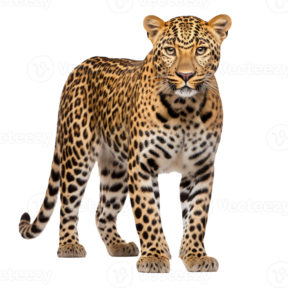 A Leopard isolated on transparent background png