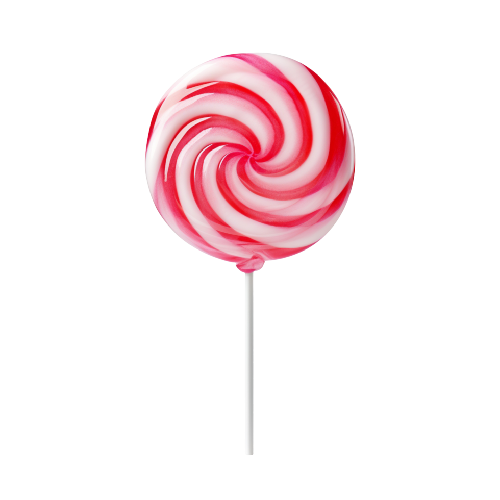 een roze en wit ronde lolly geïsoleerd Aan transparant achtergrond png