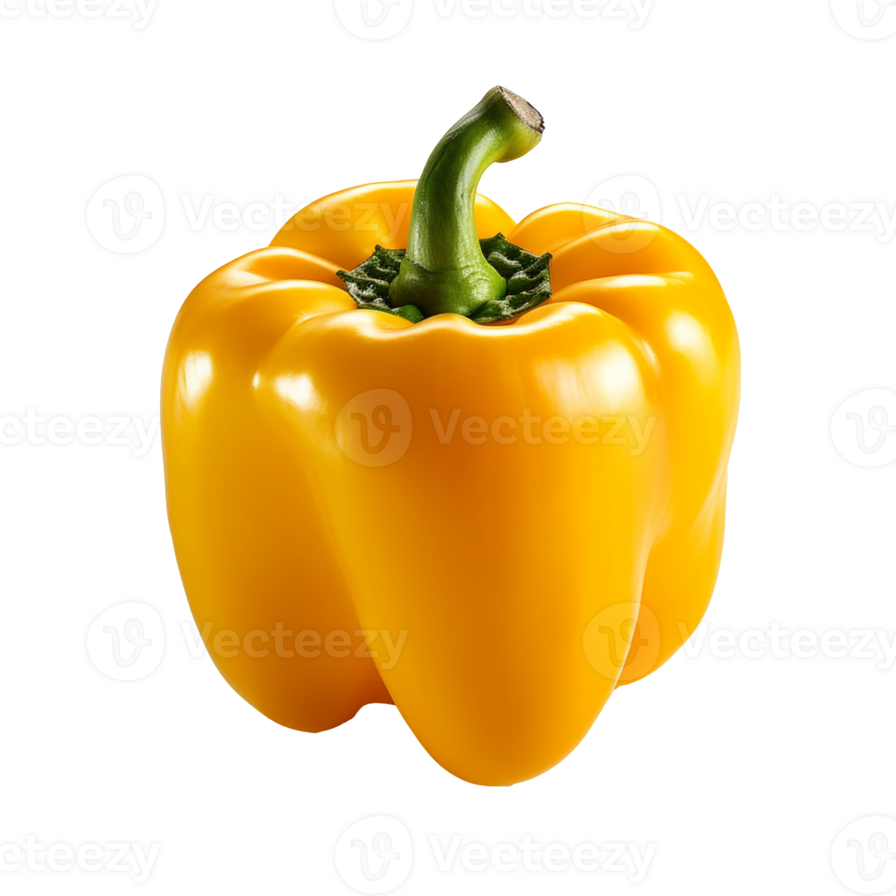 A yellow pepper isolated on transparent background png