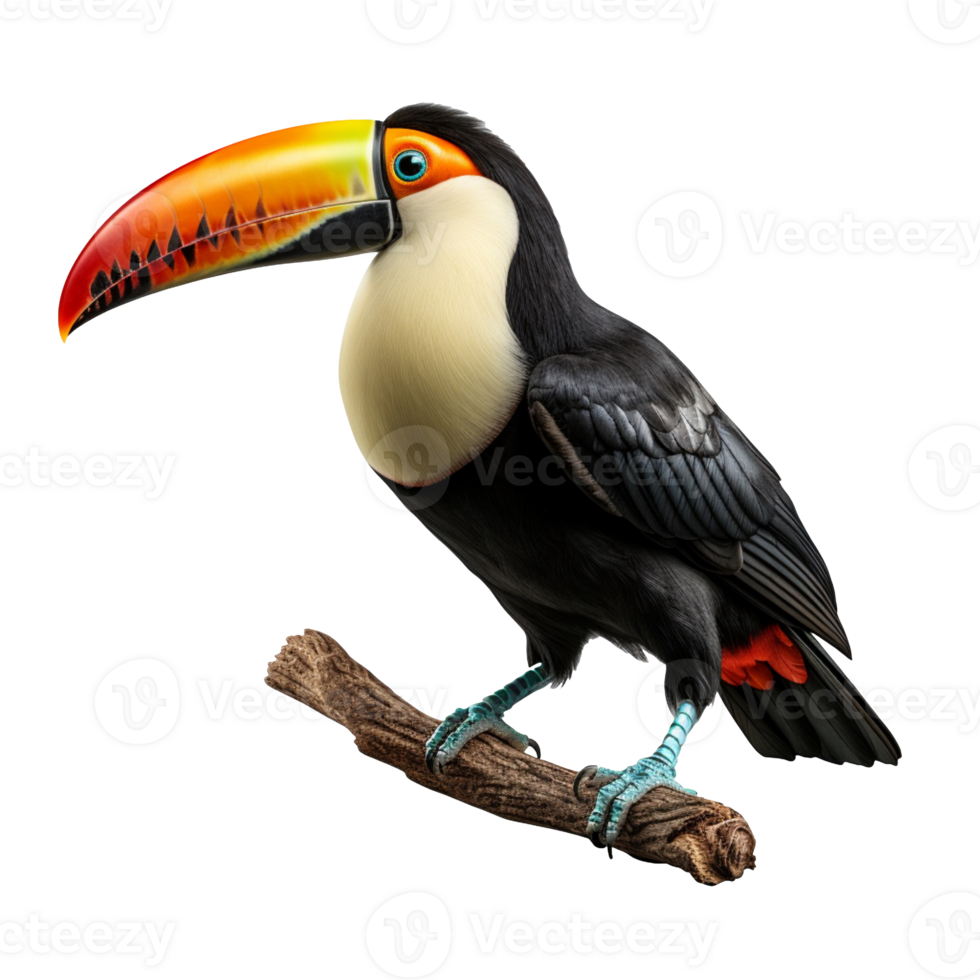 A toucan isolated on transparent background png