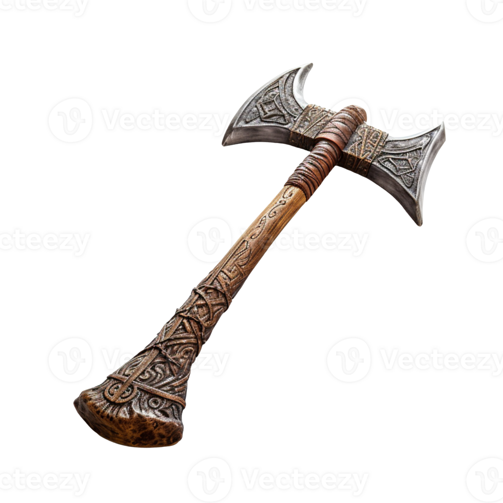 ancient axe isolated on transparent background png