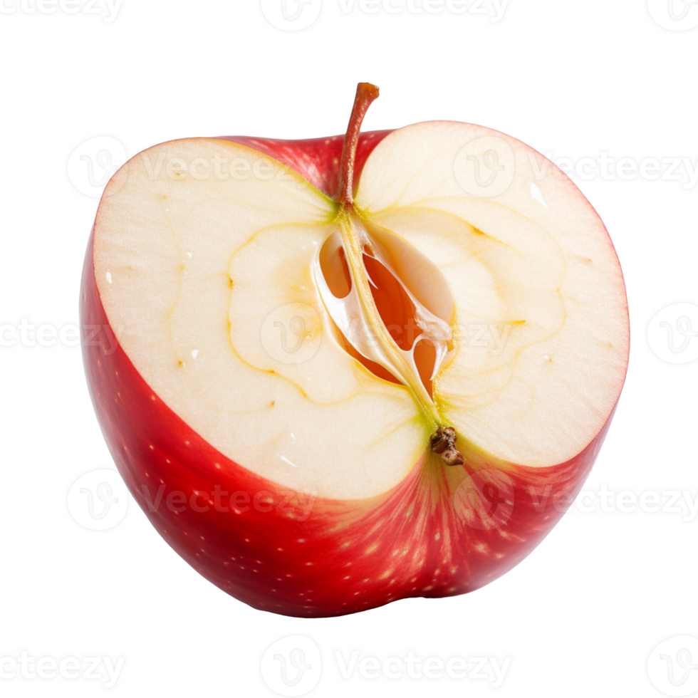 Apple slice isolated on transparent background png