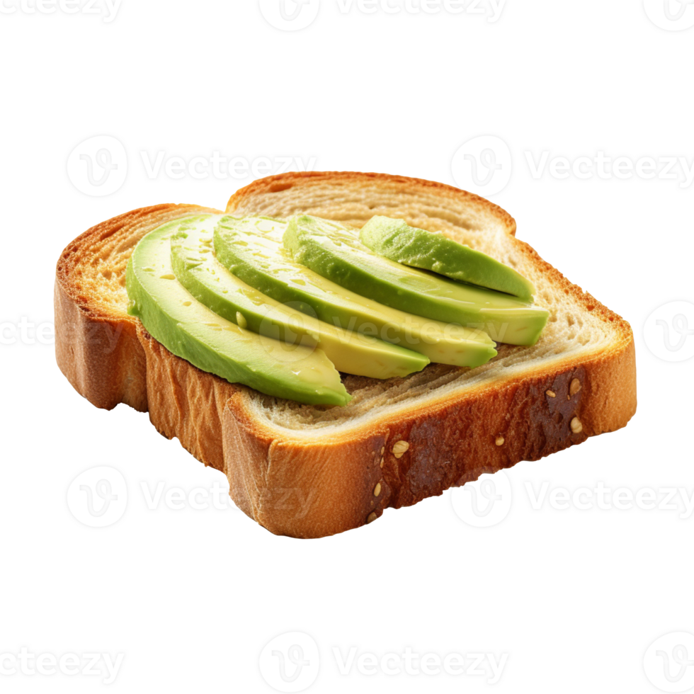 Avocado Toast isolated on transparent background png
