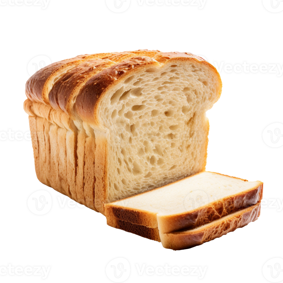 Baked bread slice isolated on transparent background png