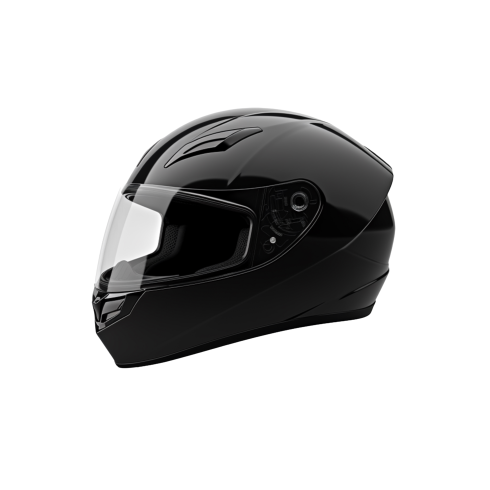 noir moto casque isolé sur transparent Contexte png