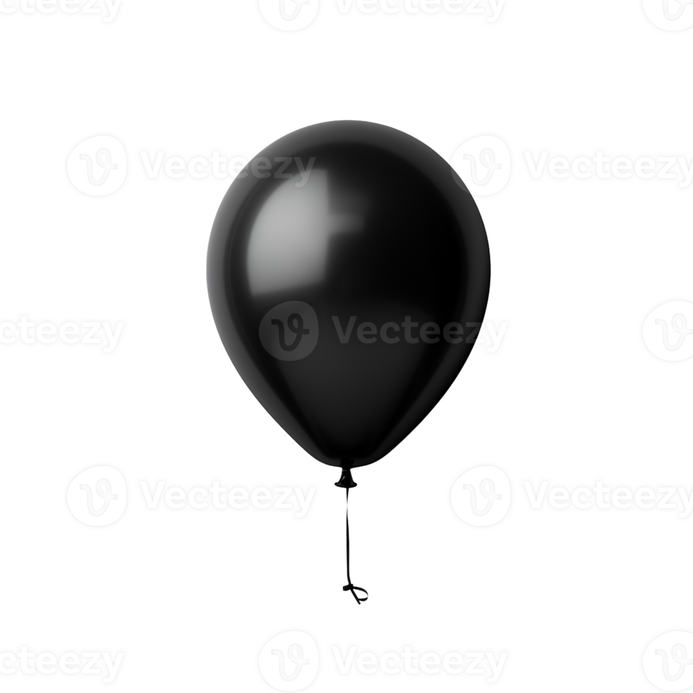 black balloon isolated on transparent background png