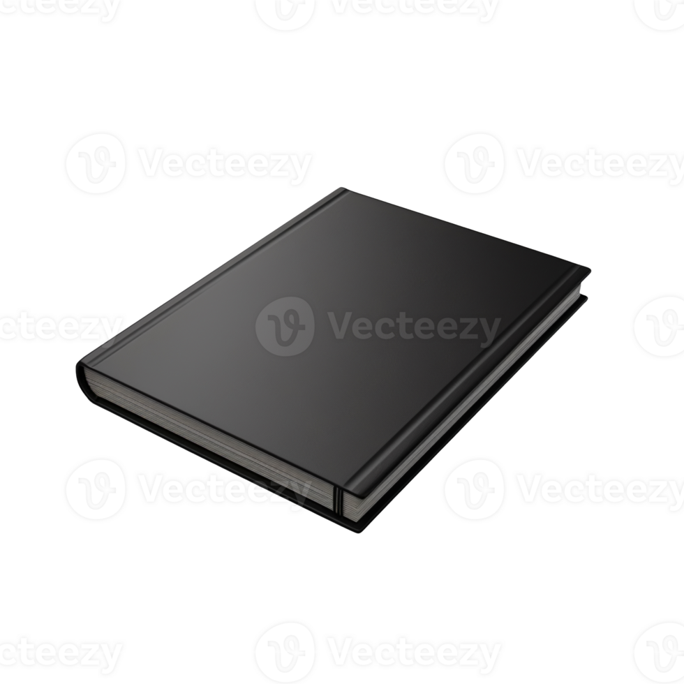 Black book isolated on transparent background png