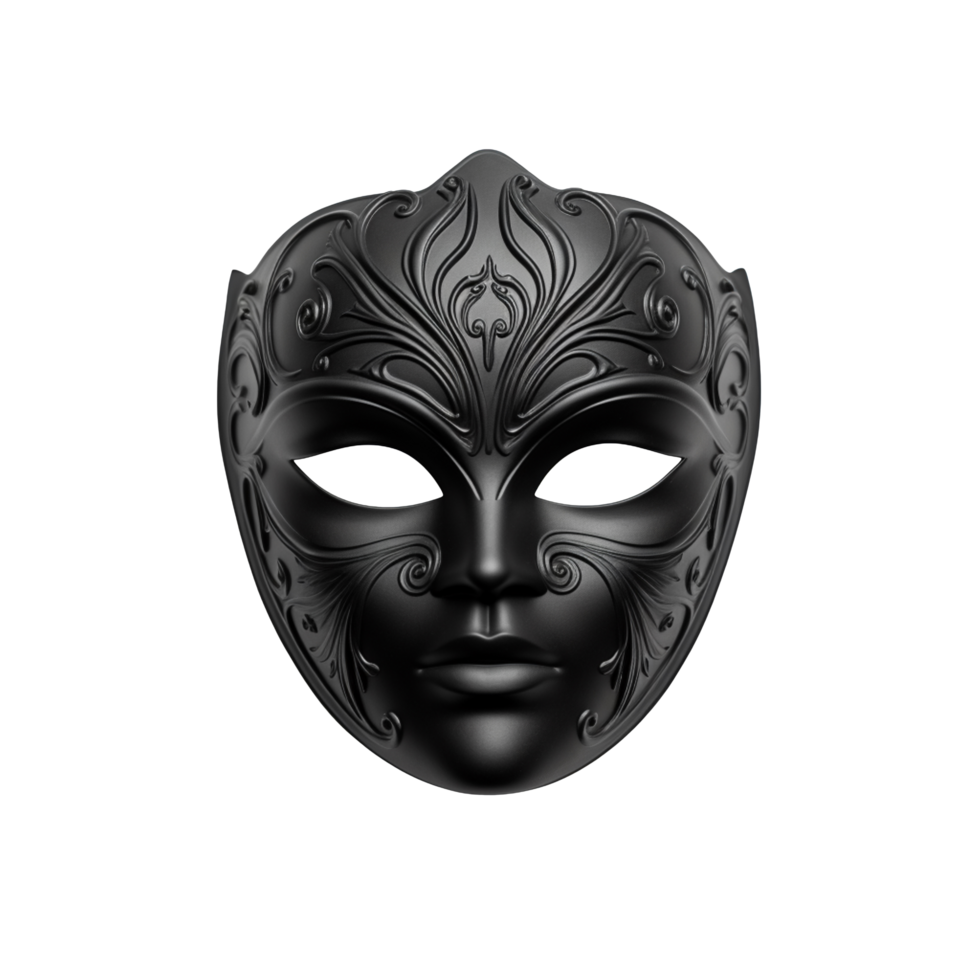 noir masque isolé sur transparent Contexte png