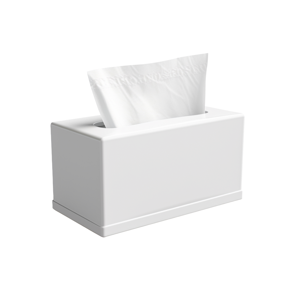 em branco branco lenço de papel caixa isolado em transparente fundo png