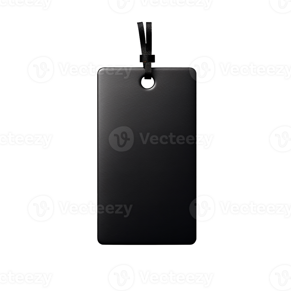 black tag isolated on transparent background png