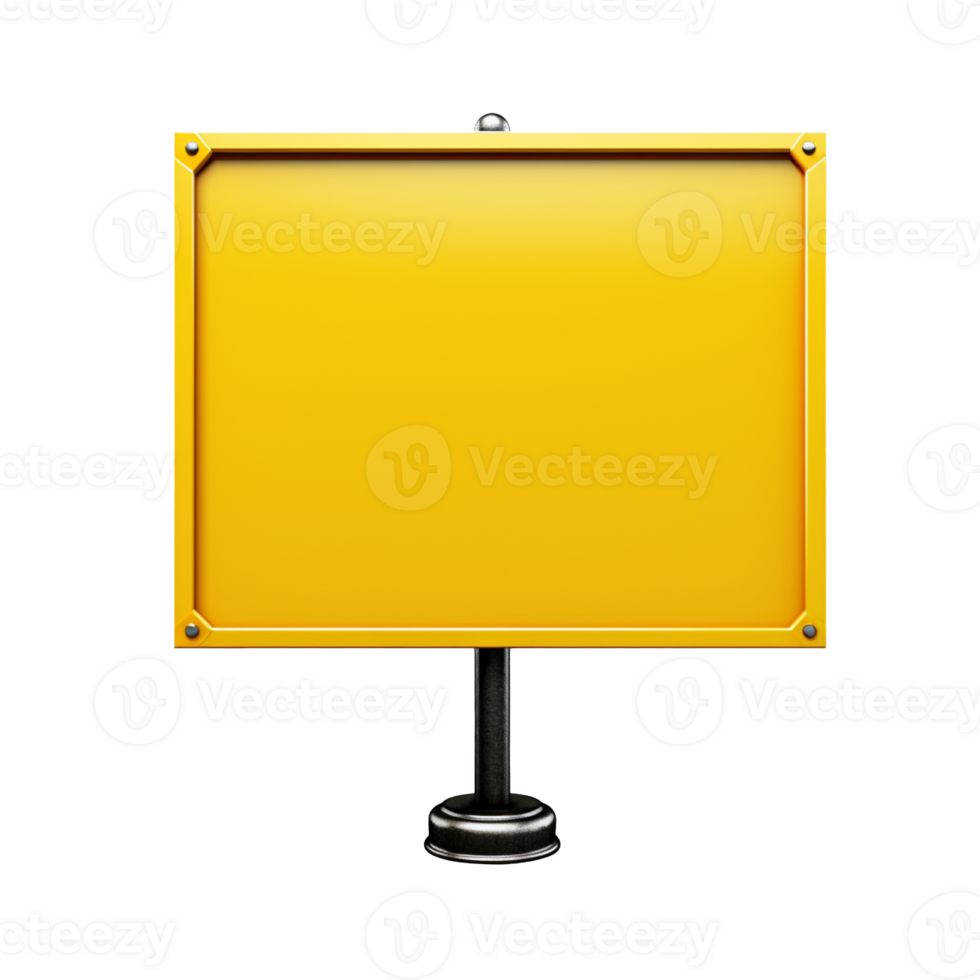 Blank yellow paper price tag isolated on transparent background png