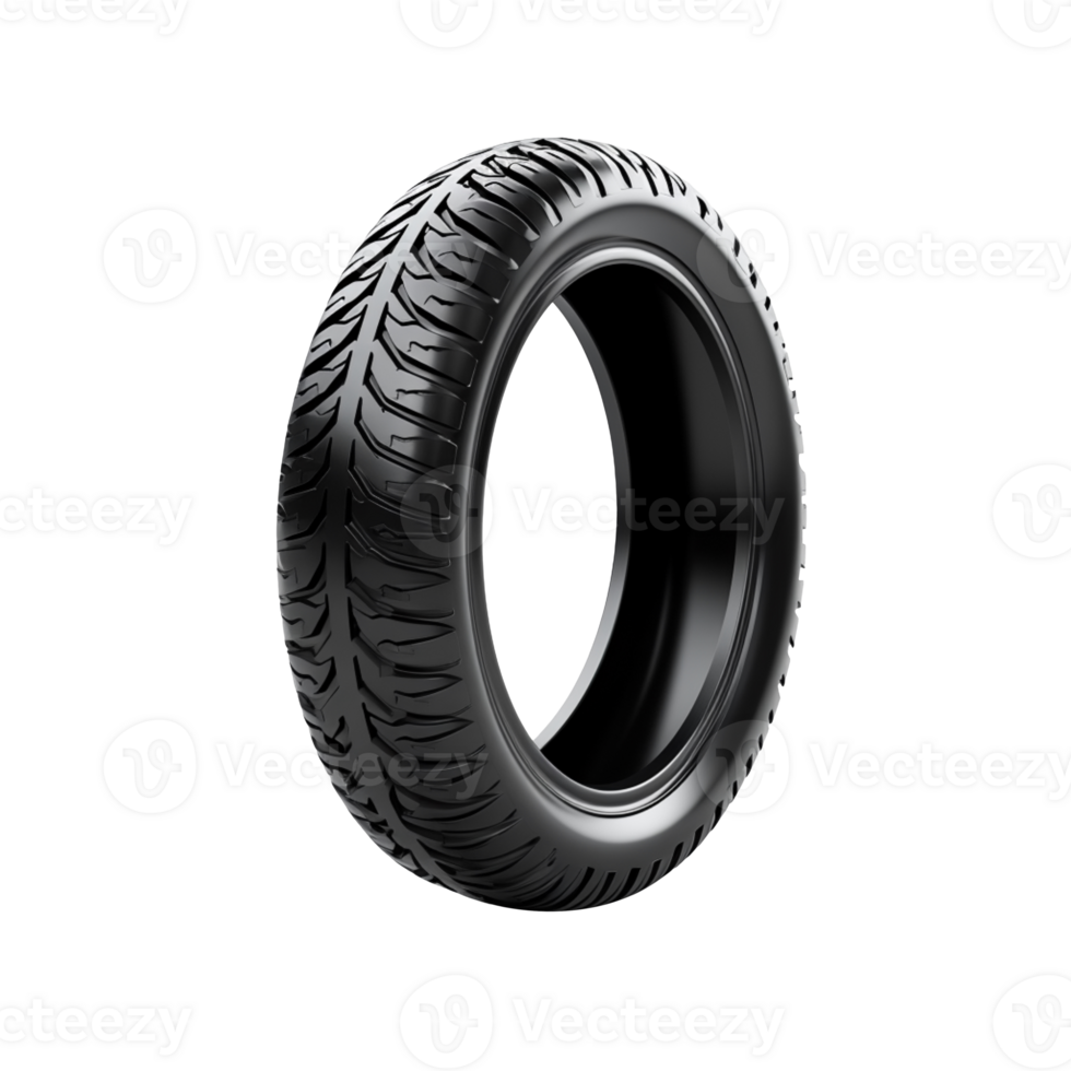 Black Tire isolated on transparent background png