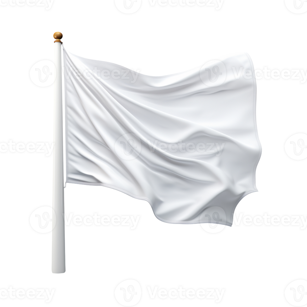 blank white flag isolated on transparent background png