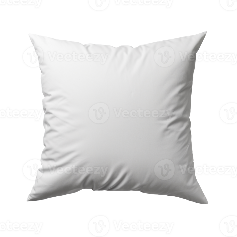 Blank square pillow isolated on transparent background png