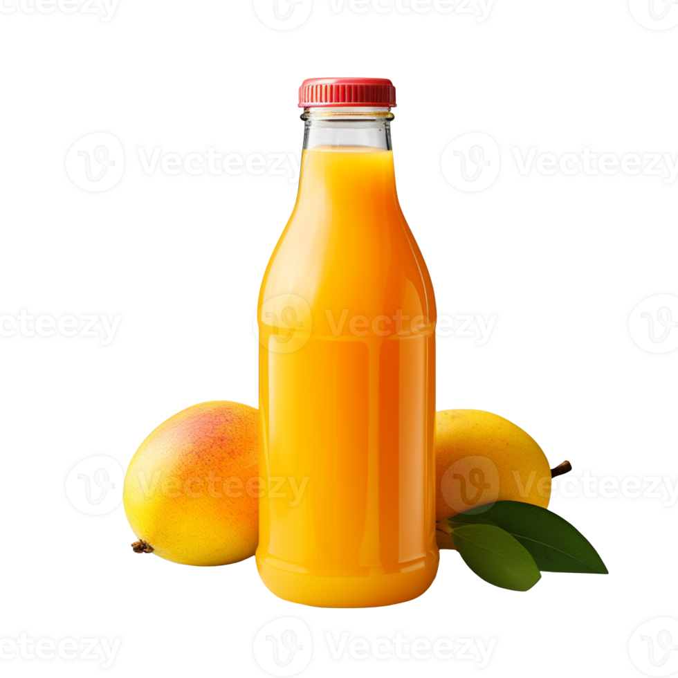 Bottle of Mango juice isolated on transparent background png
