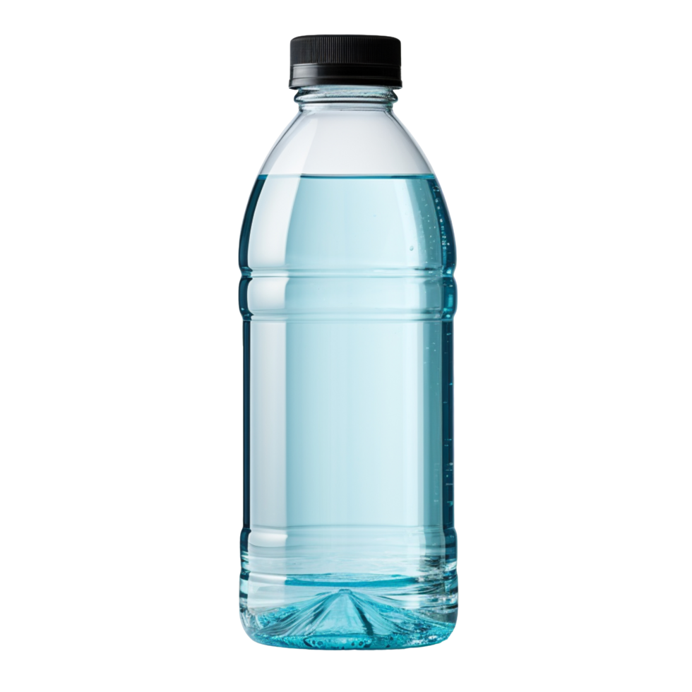 azul agua botella aislado en transparente antecedentes png