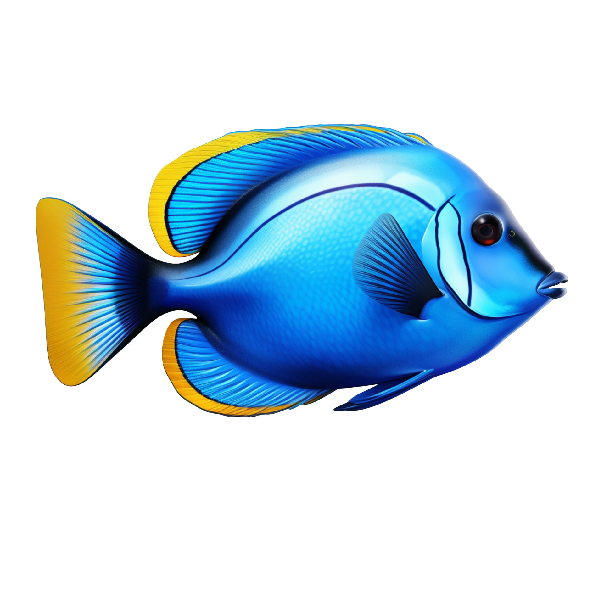 Blue tang fish isolated on transparent background 44813281 PNG