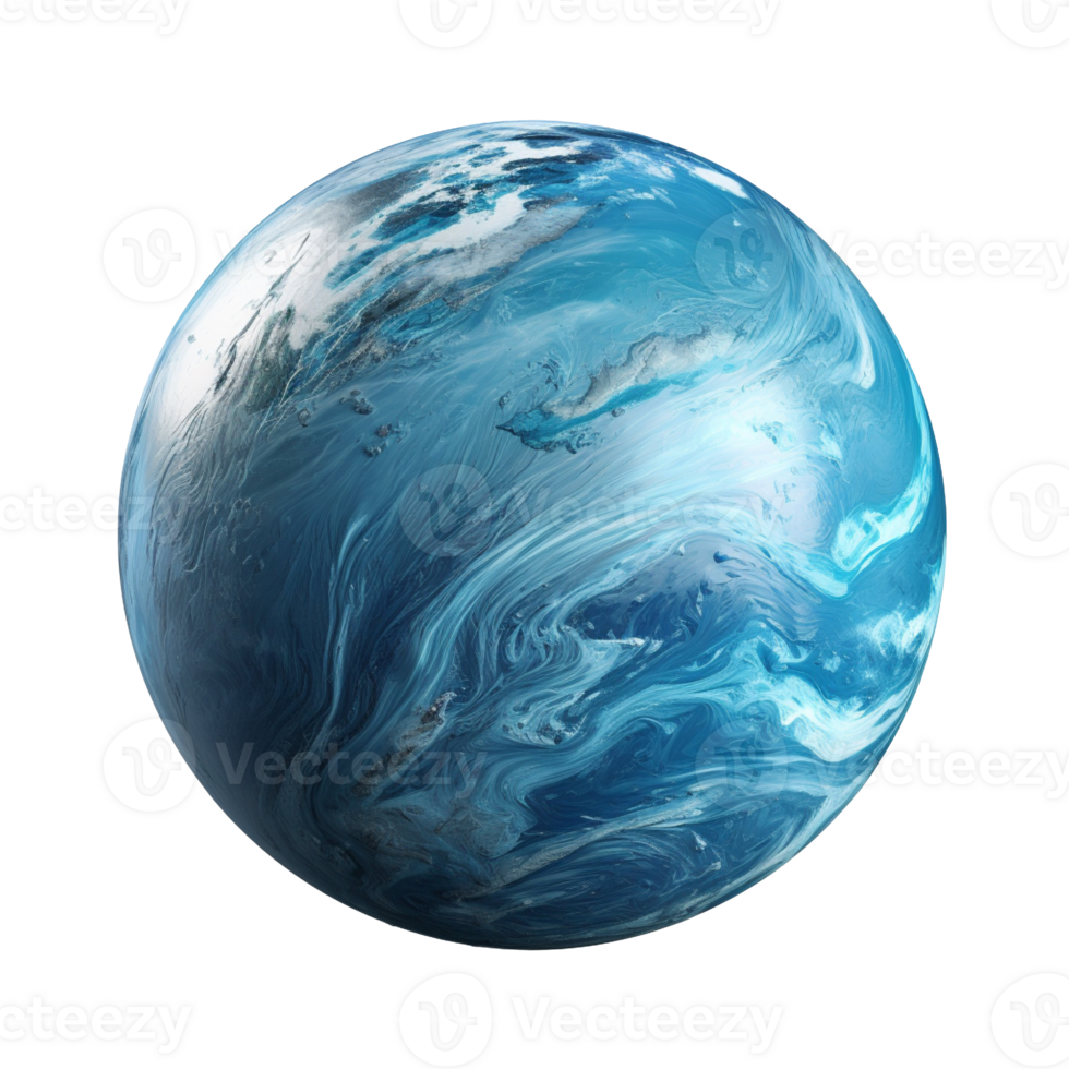 blue planet isolated on transparent background png