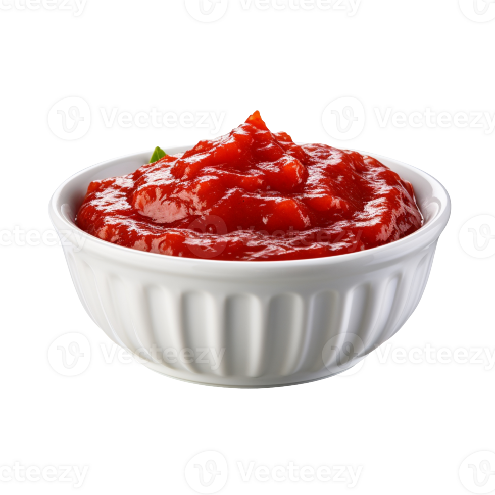 Bowl of chilli sauce isolated on transparent background png
