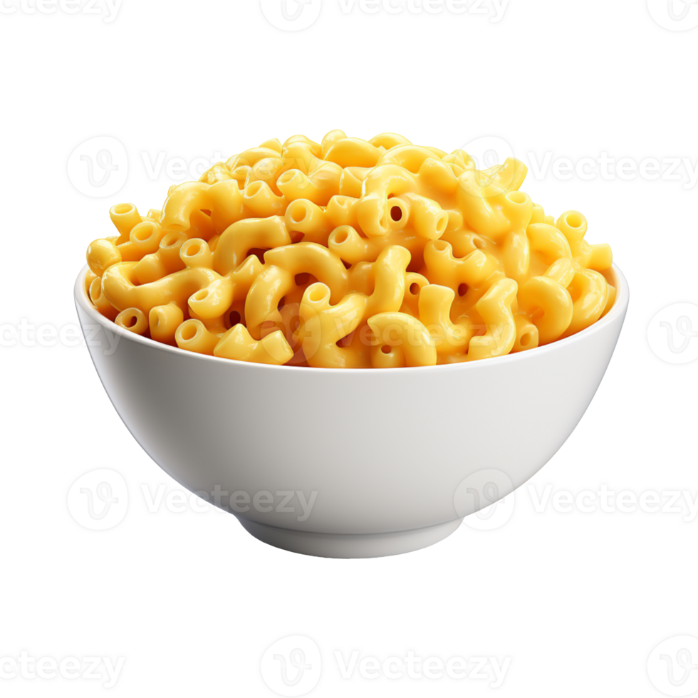 Bowl of mac and cheese isolated on transparent background png