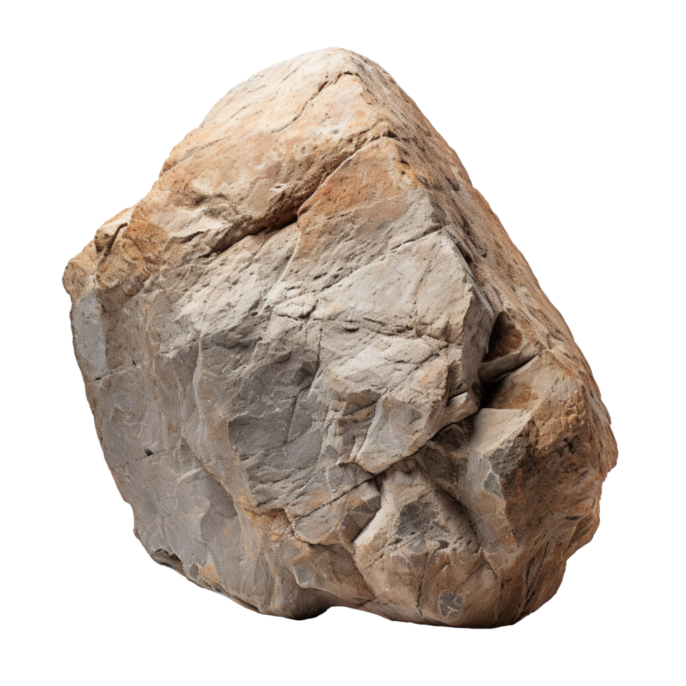 Boulder stone isolated on transparent background png