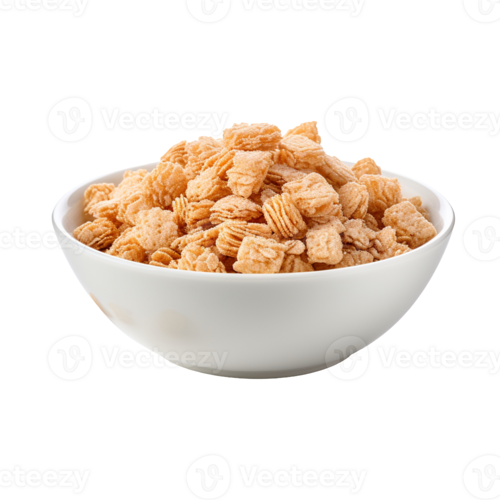 bowl of flakes isolated on transparent background png