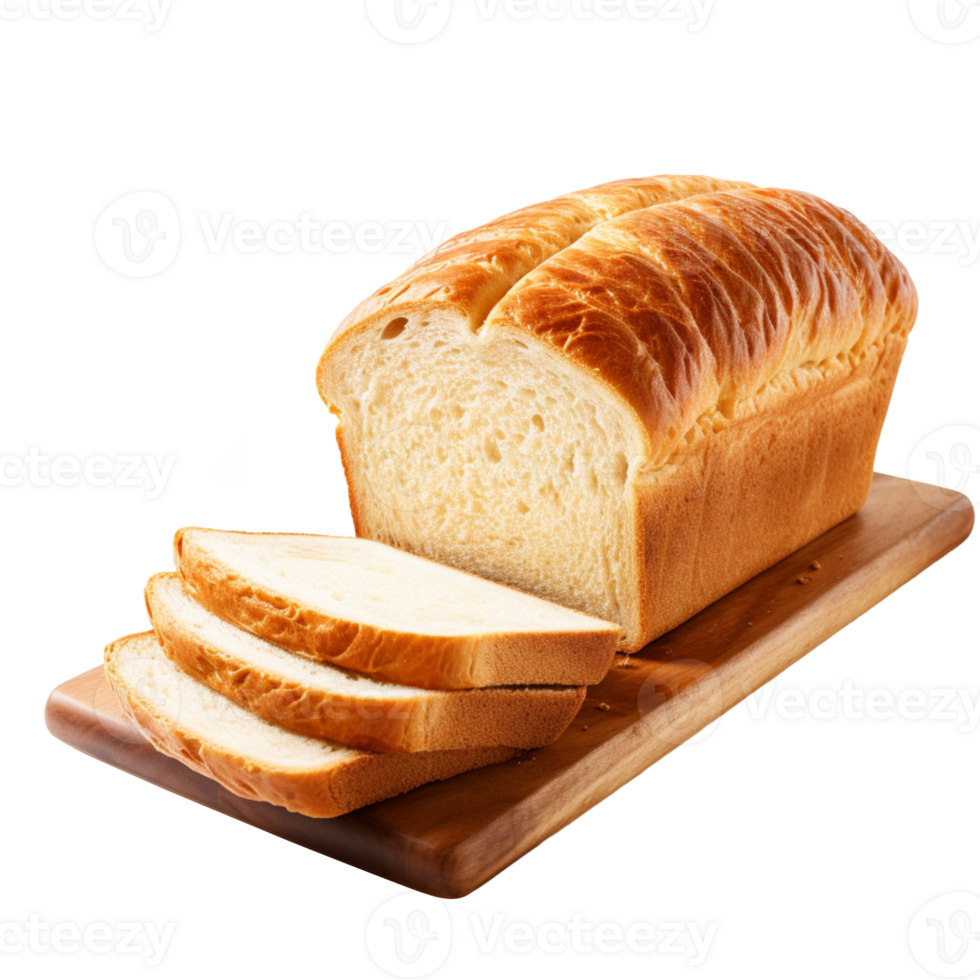 Bread loaf sliced isolated on transparent background png